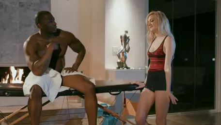 Petite Blonde Licks Pussy While He Rubs His Balls