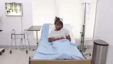 Nurse uses her mouth to soothe nervous patient before op