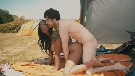 Big Tits Get Squished During Their Hot Tent Encounter
