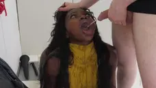 Ebony Chick Gets Her Tight Hole Destroyed By A White Cock