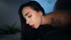 Big tits bounce as he hammers her wet hole deep inside