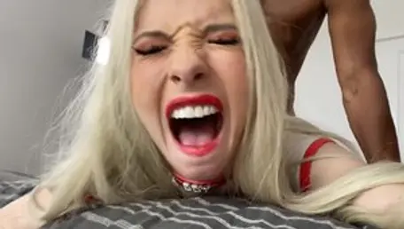 Lil Young Babe Romps In Huge Big Black Cock